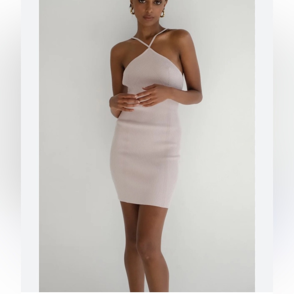 Re Ona Size M Halter Monica Mini Dress Mauve (but I think more pink?)